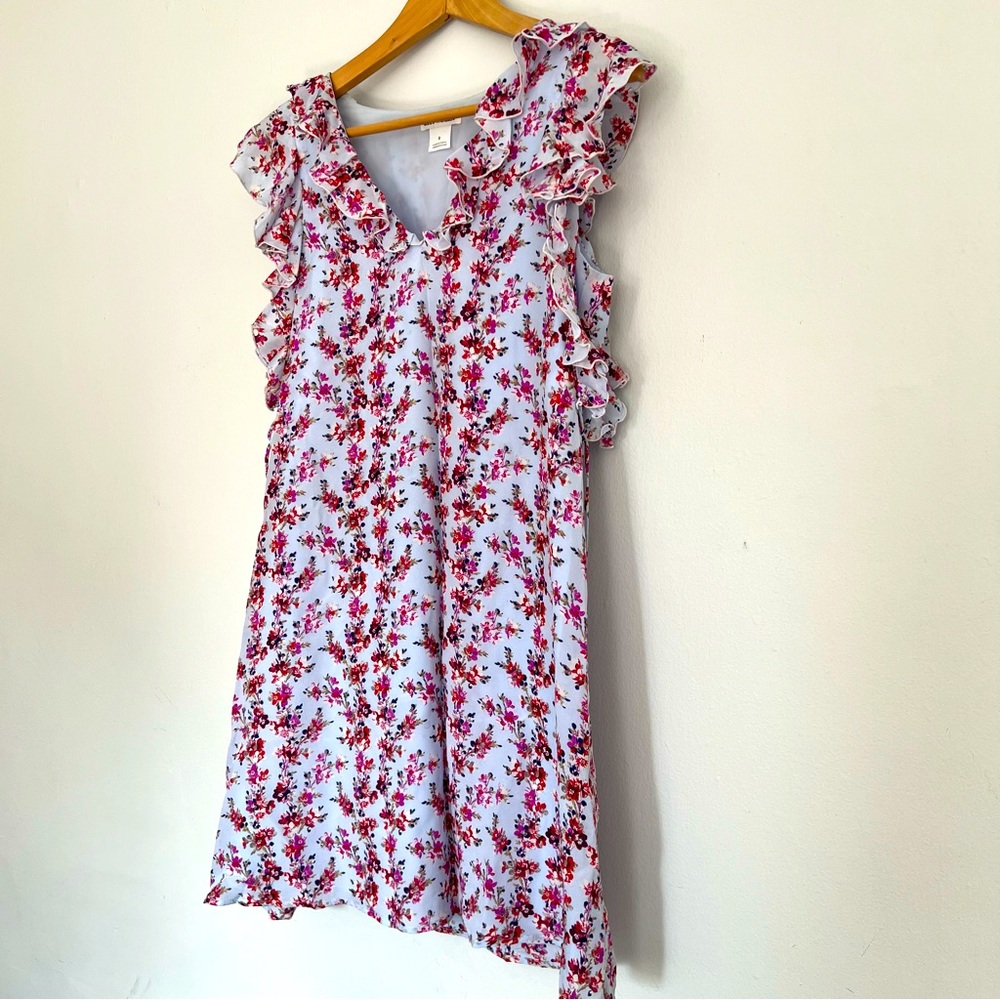 Club Monaco summer silk light blue floral dress